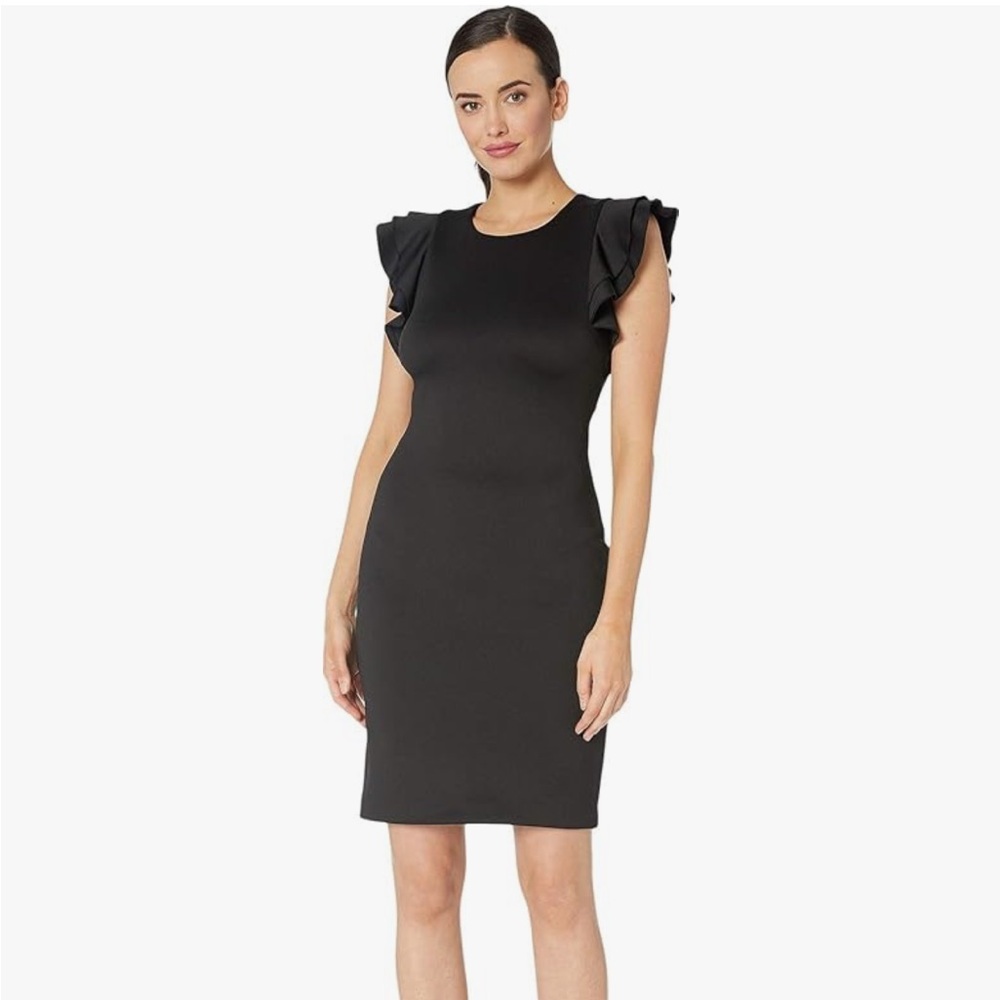 Tommy Hilfiger Women’s Flutter Sleeve Scuba Dress